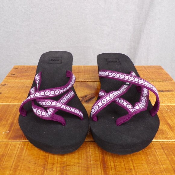 Teva Wedge Women's Size 7 Mush Mandalyn Pink Srappy Sandal. Great condition. - Picture 4 of 9